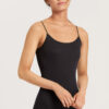 Hanro Cotton Seamless Spaghetti Top black