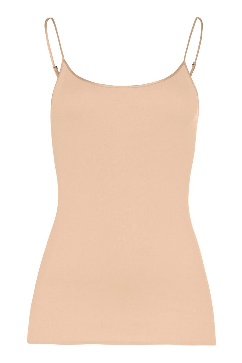 Hanro Cotton Seamless Spaghetti Top beige – Bild 4