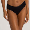 Hanro Cotton Seamless Midi Slip black
