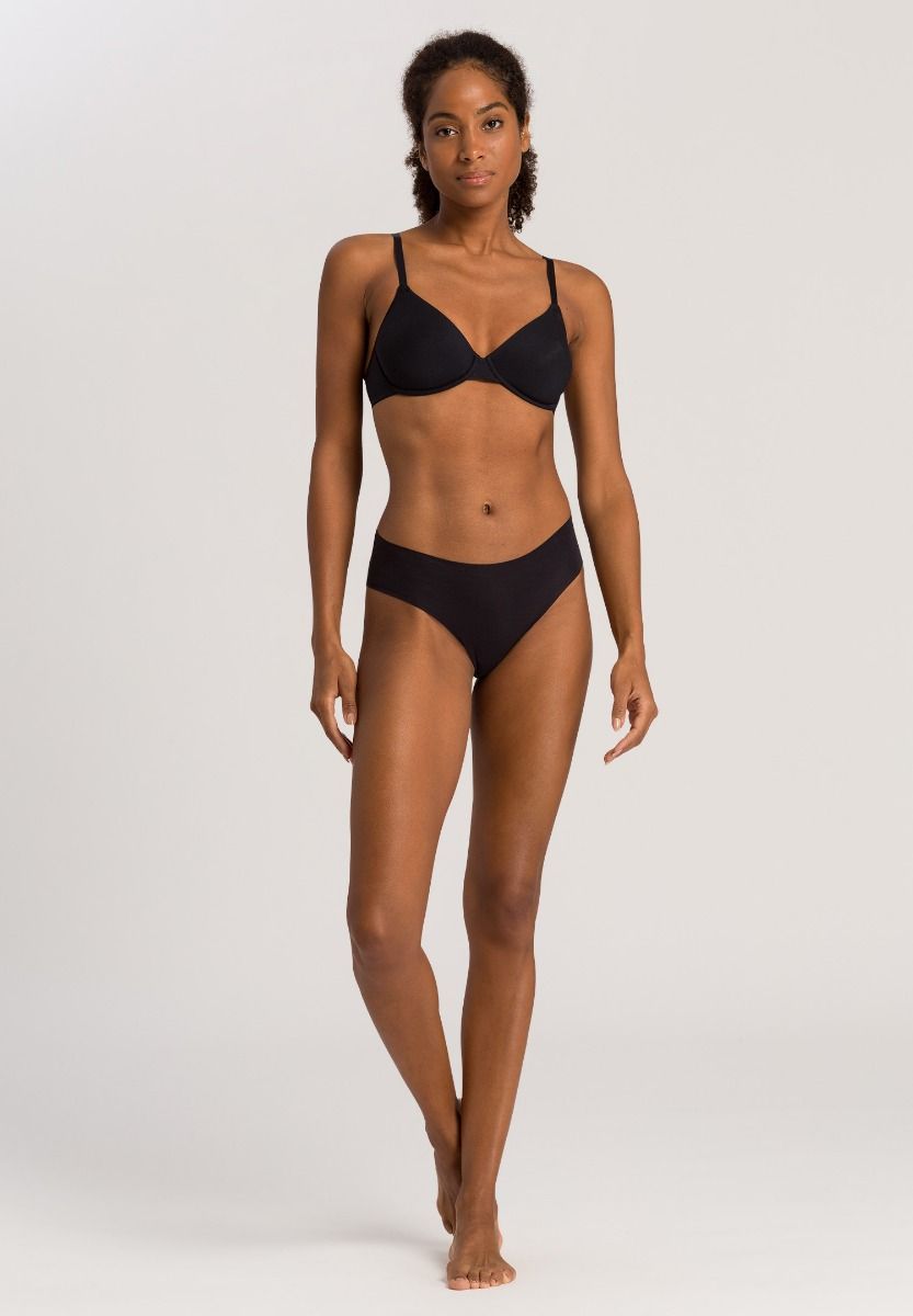 Hanro Invisible Cotton Midi Slip schwarz – Bild 4