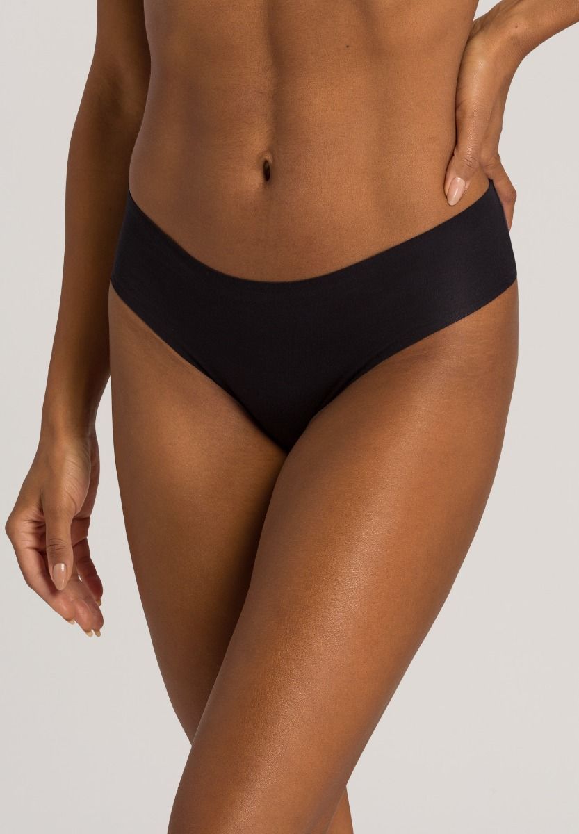 Hanro Invisible Cotton Midi Slip schwarz