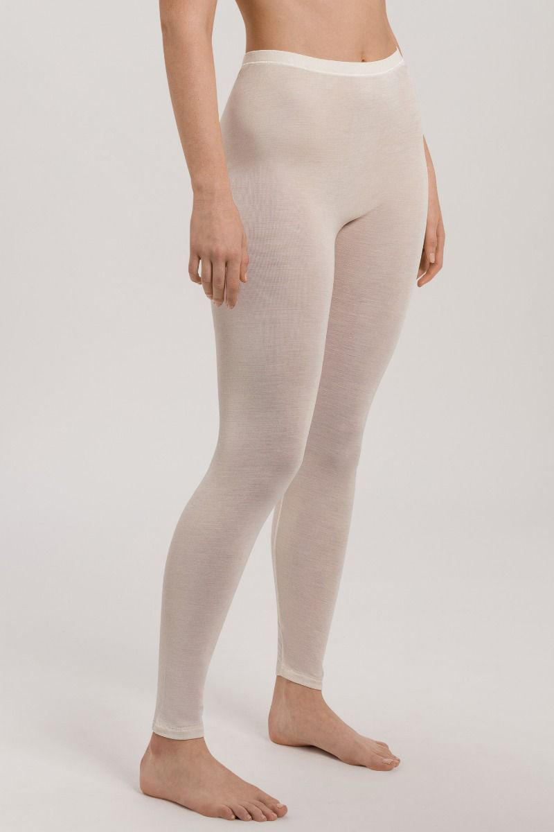 Hanro Pure Silk Leggings Longleg schwarz champagner