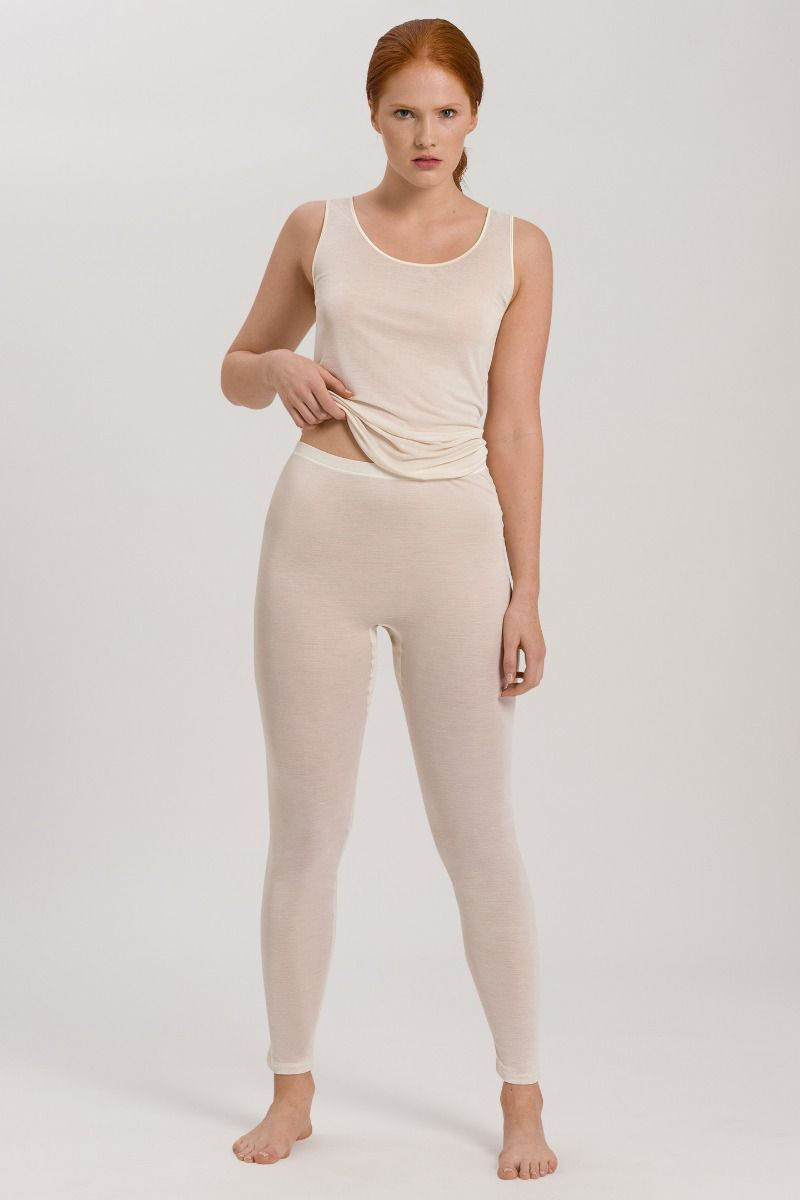 Hanro Pure Silk Leggings Longleg schwarz champagner – Bild 3