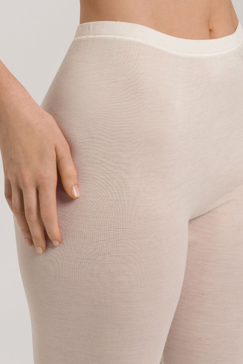 Hanro Pure Silk Leggings Longleg schwarz champagner – Bild 4