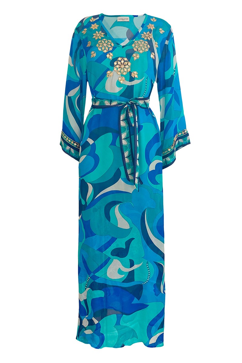 Miss June Kleid Taria blau