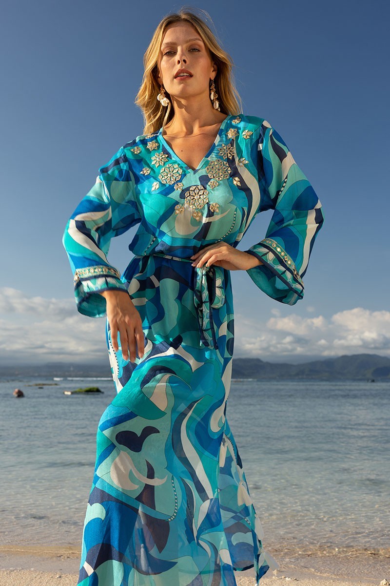 Miss June Kleid Taria blau – Bild 2