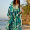 Miss June Kaftan Kleid Cassia blau