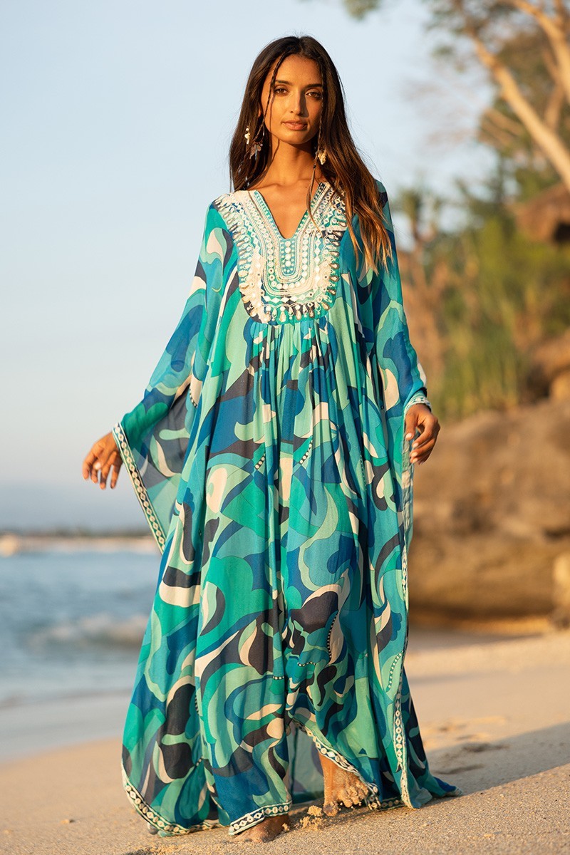Alternative view of Miss June Kaftan Kleid Cassia blau