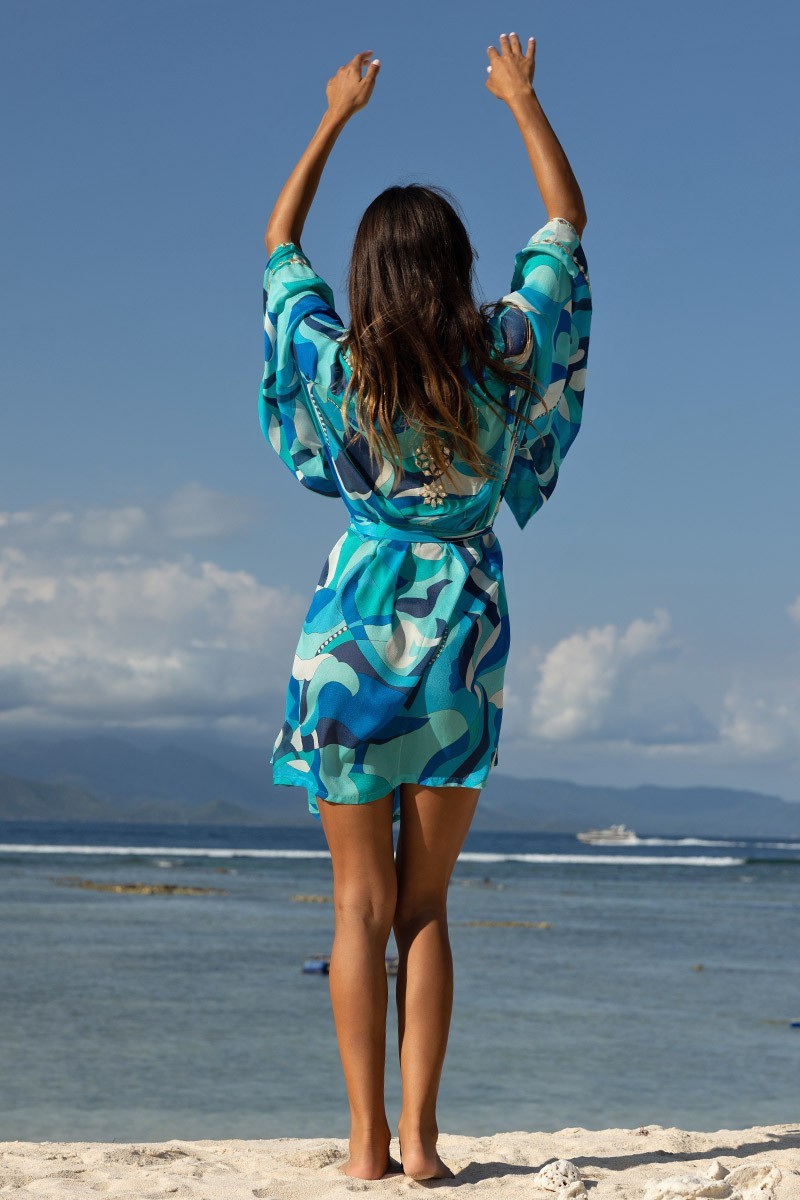 Miss June Kimono Nova blau – Bild 4