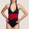Andres Sarda Badeanzug Beauvoir schwarz/rot