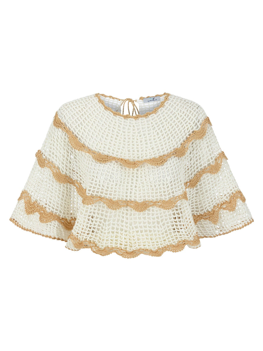 Alternative view of My Beachy side Top Rima white/gold