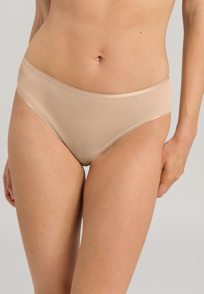 Hanro Cotton Seamless Midi Slip beige