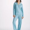 Derek Rose Pyjama Lara Micro Modal Stretch Soft Aqua