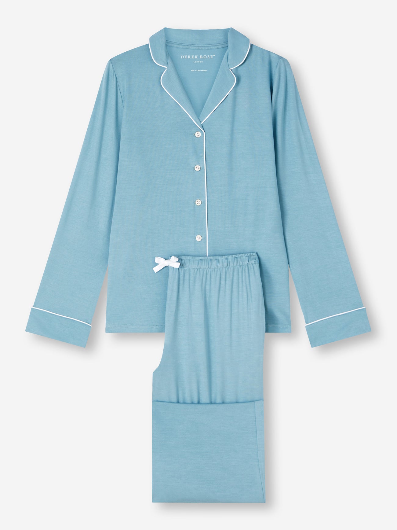 Alternative view of Derek Rose Pyjama Lara Micro Modal Stretch Soft Aqua