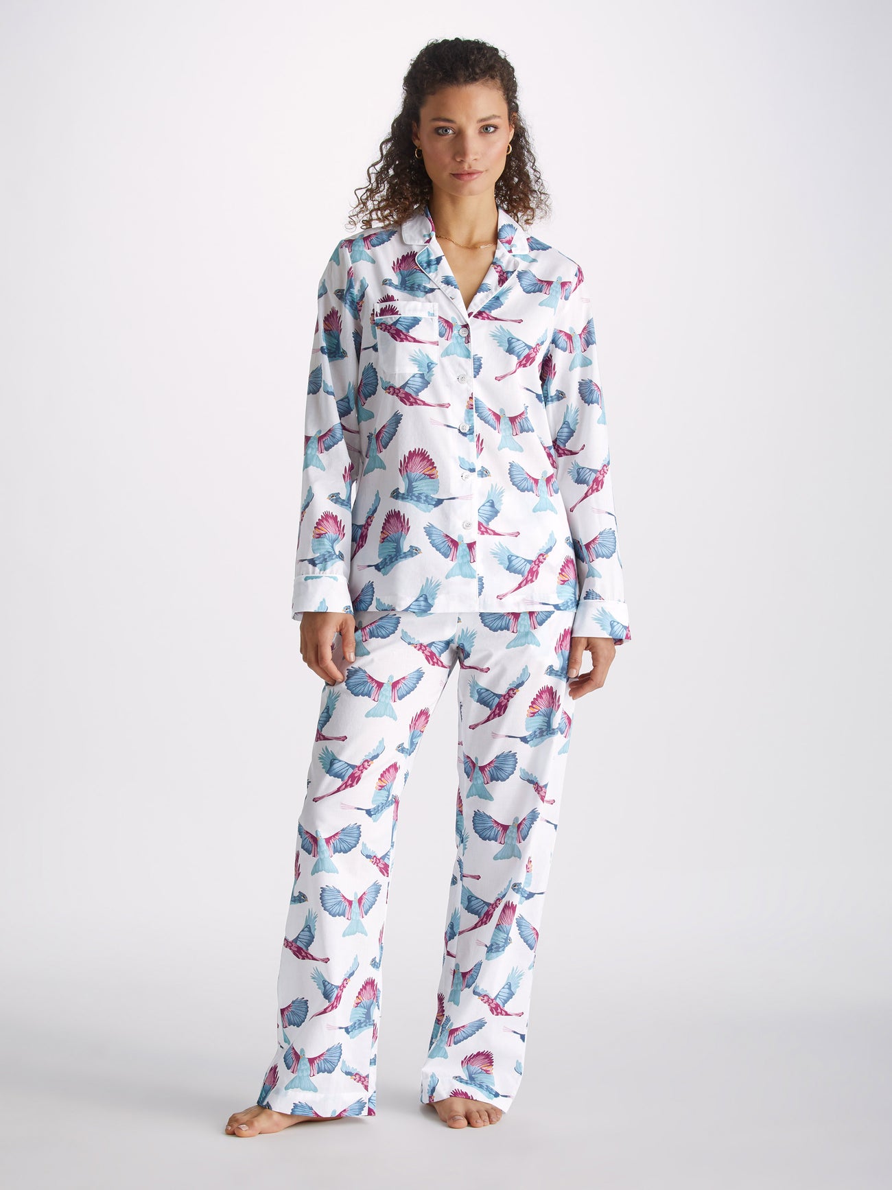 Derek Rose Pyjama Ledbury 63 Cotton Batiste white