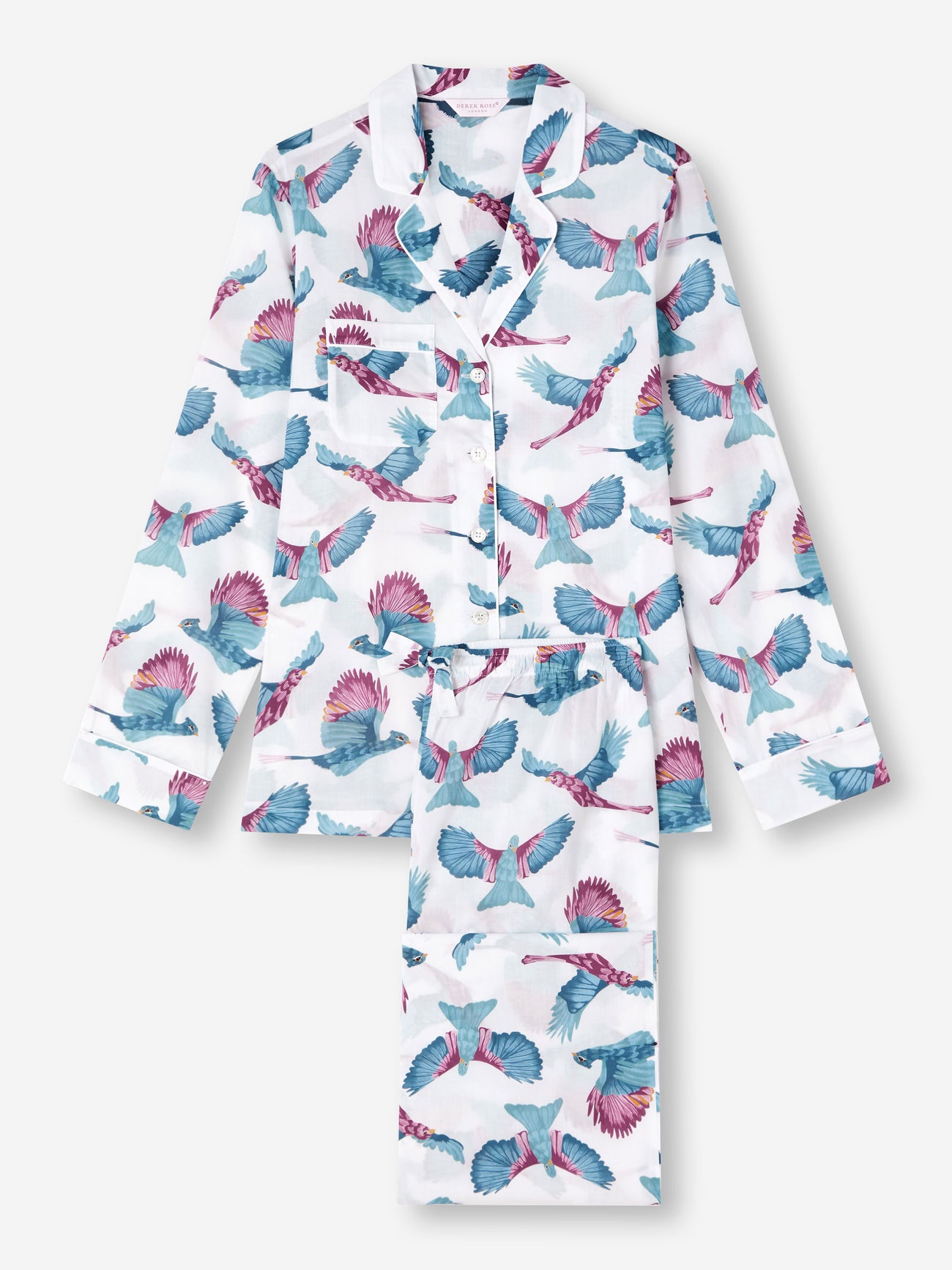 Alternative view of Derek Rose Pyjama Ledbury 63 Cotton Batiste white