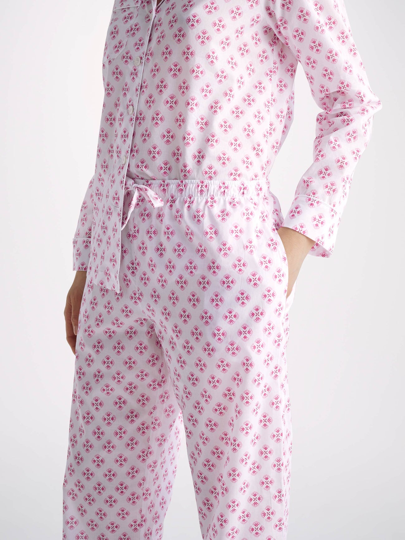 Derek Rose Pyjama Ledbury 62 Cotton Batiste white – Bild 5