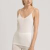 Hanro Spaghetti Top woolen silk cygne