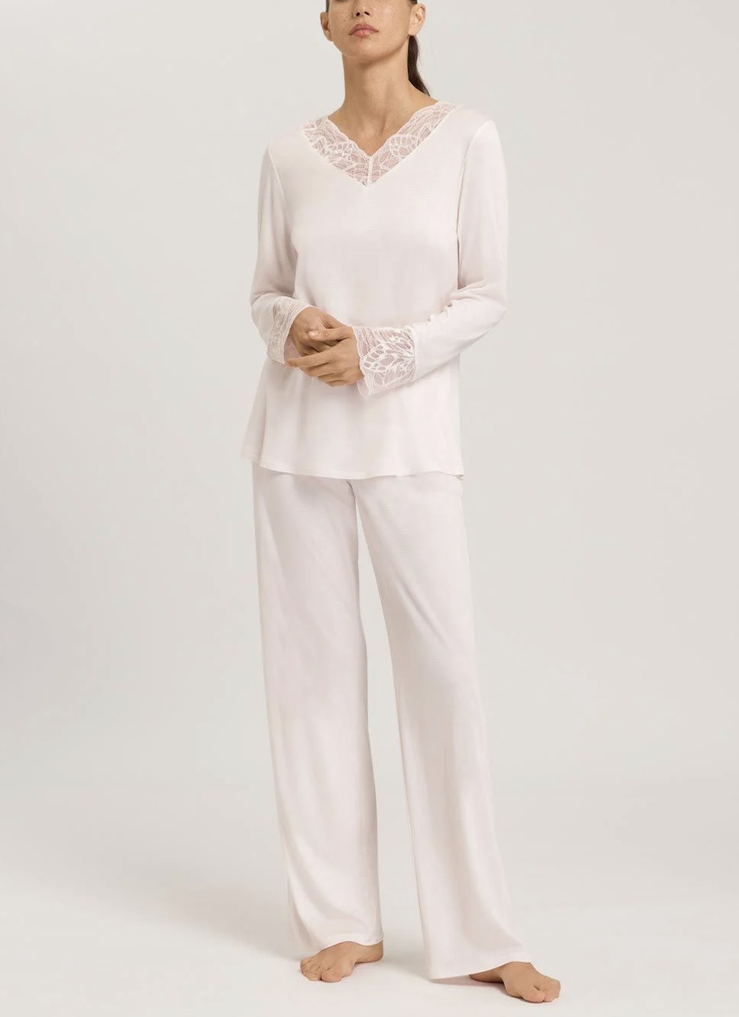 Hanro Pyjama langarm Elia NW sunset rose