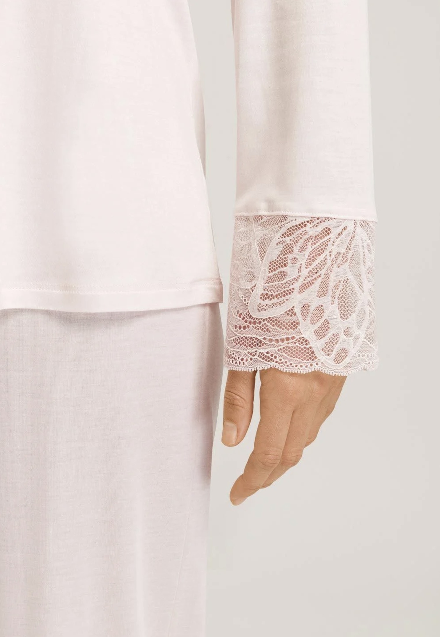 Hanro Pyjama langarm Elia NW sunset rose – Bild 3