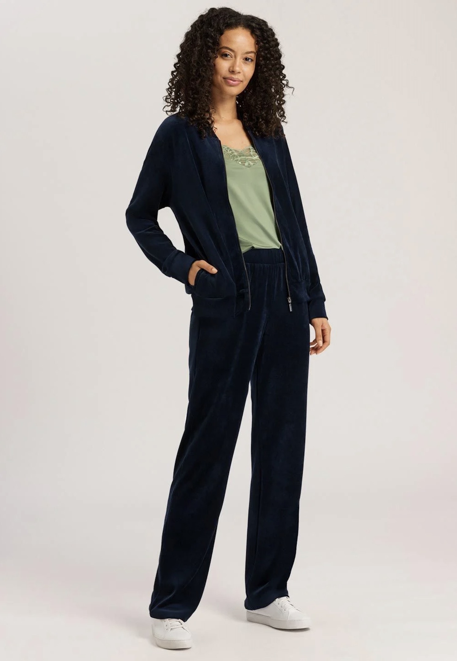 Hanro Jacke Favourites deep navy – Bild 3