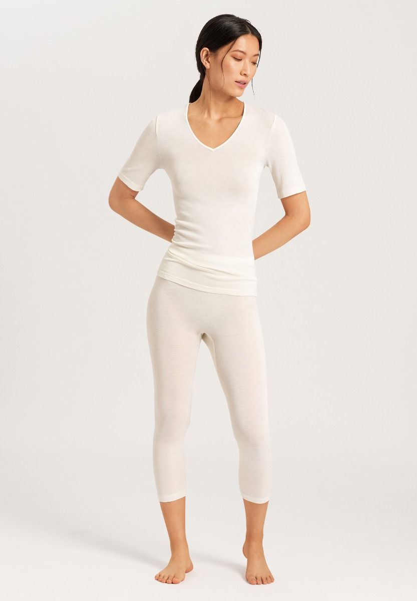 Hanro T-shirt Woolen Silk cygne – Bild 3