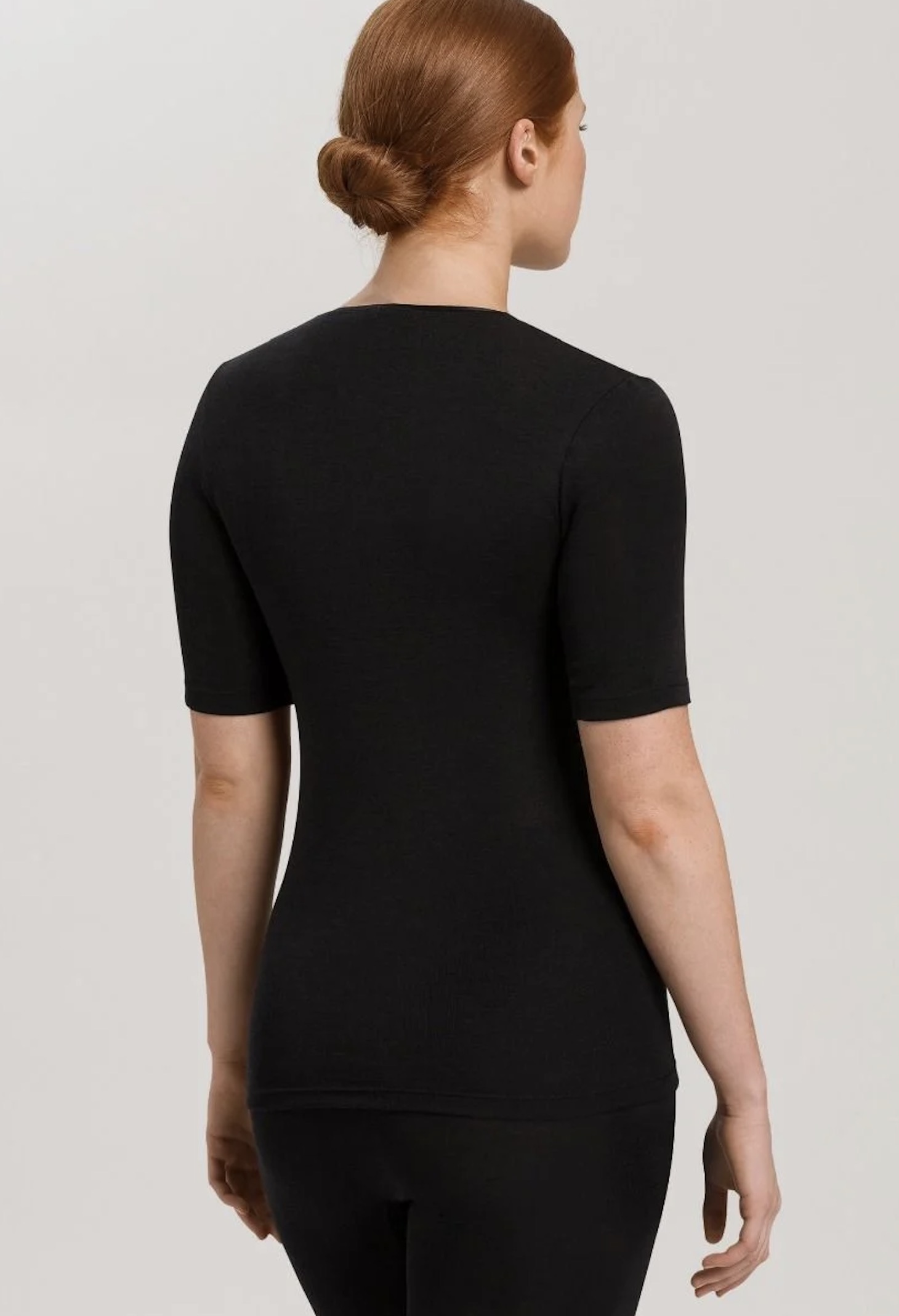 Alternative view of Hanro T-shirt Woolen Silk black