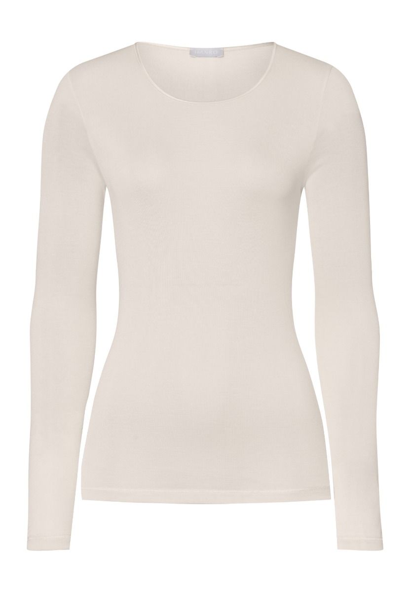 Hanro langarm Shirt Pure Silk pale cream – Bild 4
