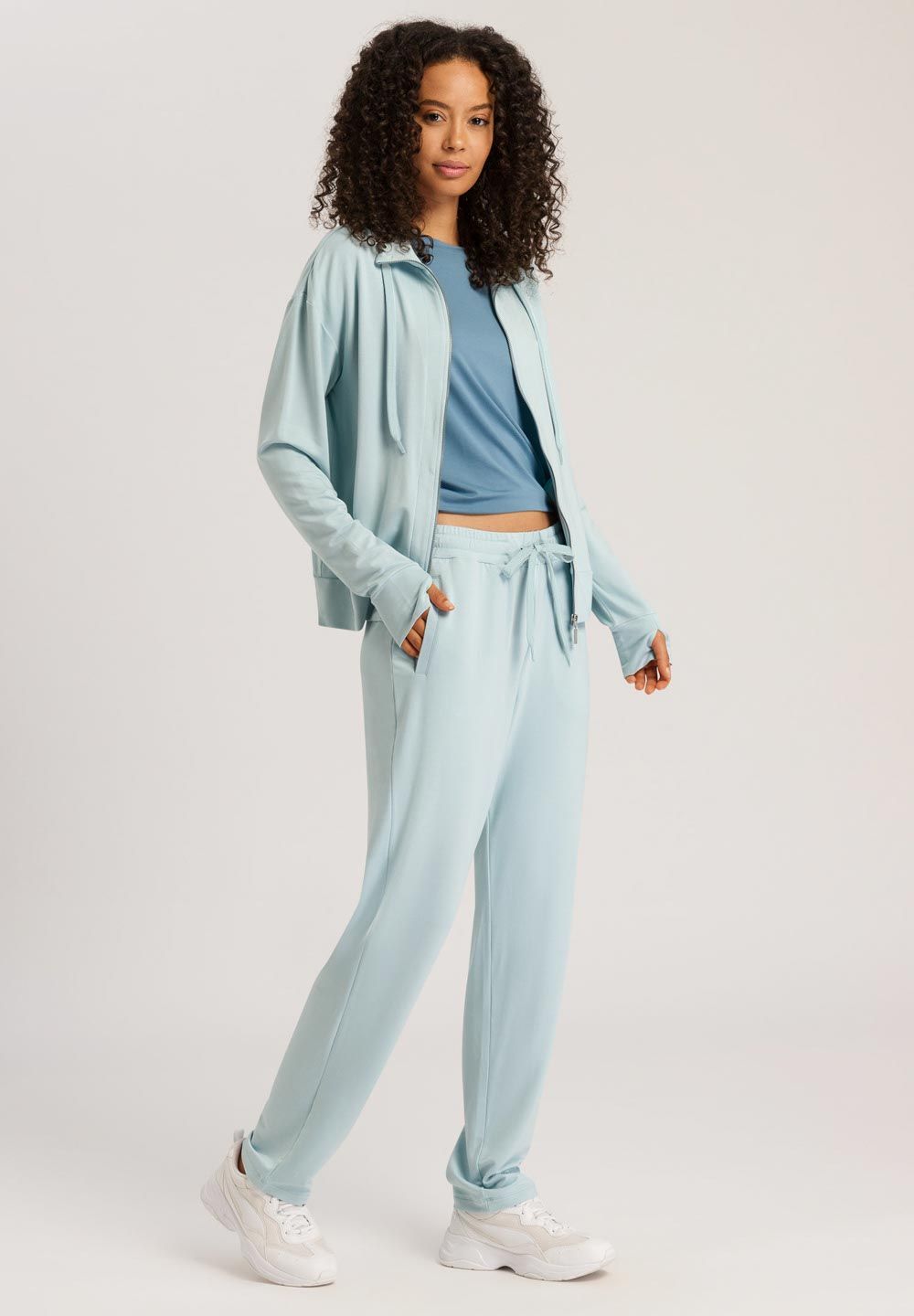 Hanro Jacke Balance sterling blue – Bild 3