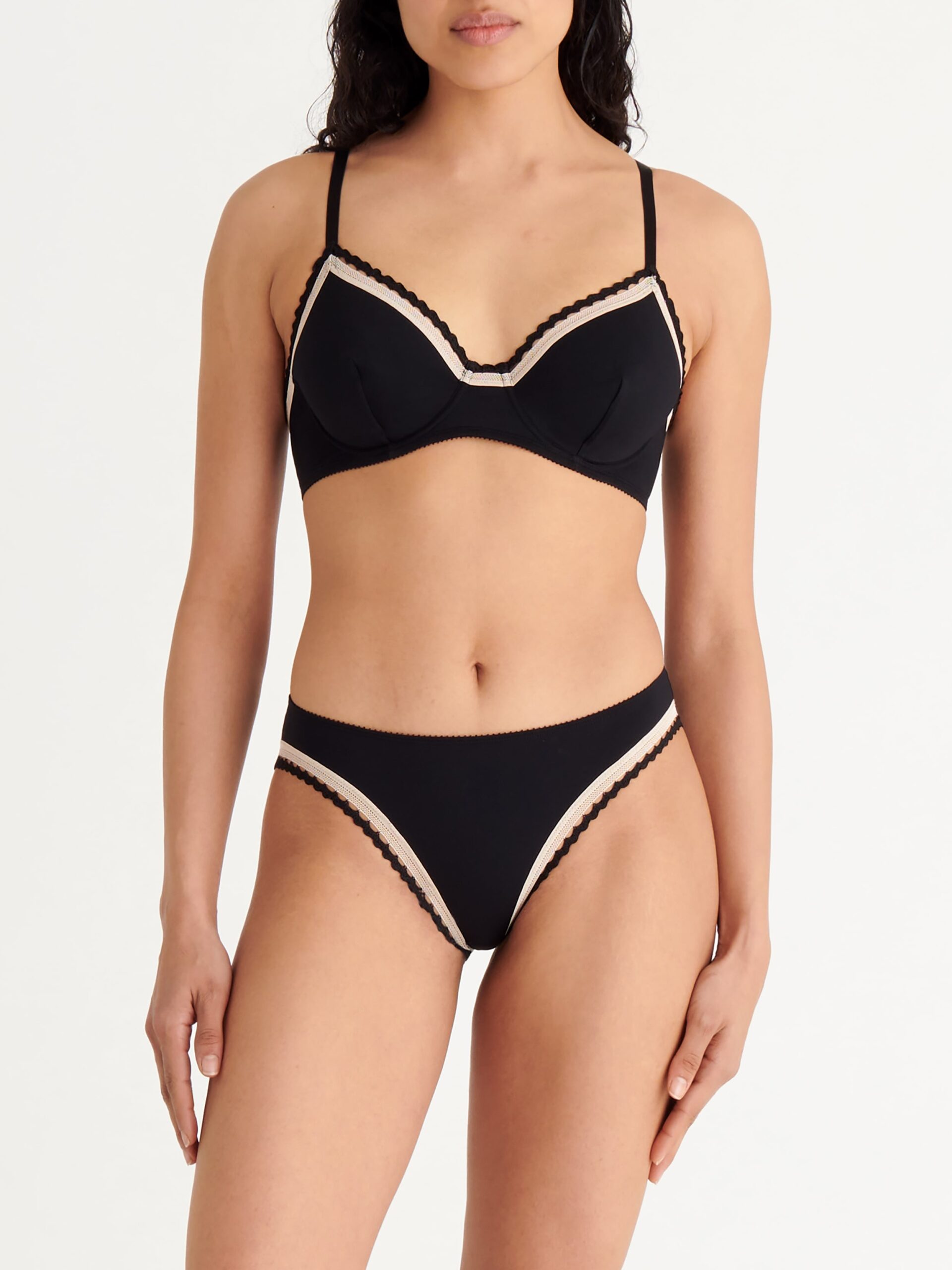 Eres Slip Flash noir rose petale