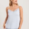 Hanro Spaghetti Top natural elegance whispering blue