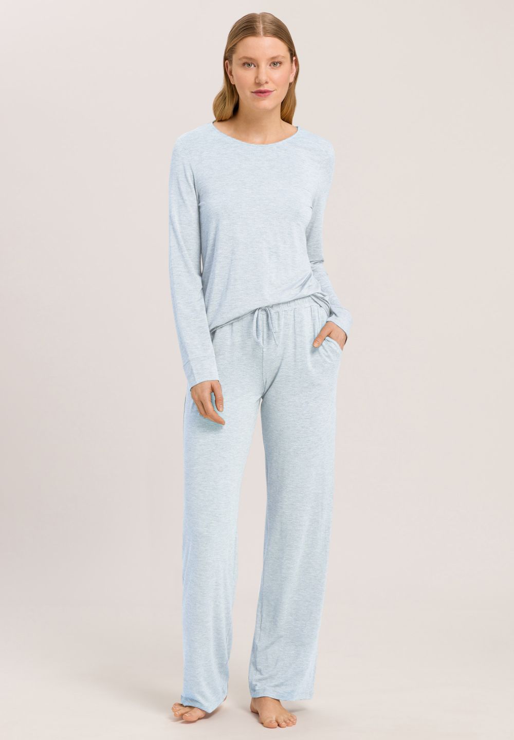 Hanro Hose lang natural elegance whispering blue