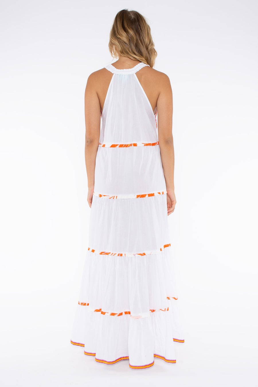 Alternative view of Taj Maxidress Thira white/orange