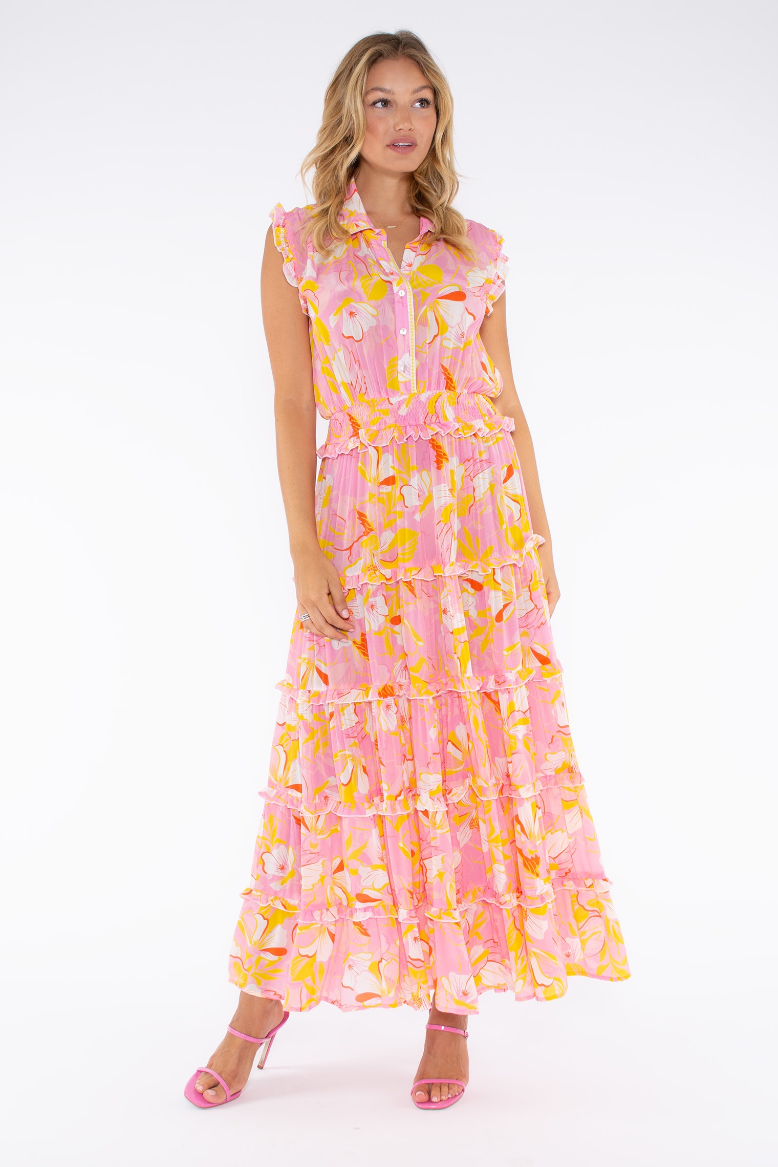 Taj by Sabrina Maxidress Clarita Michele flowers