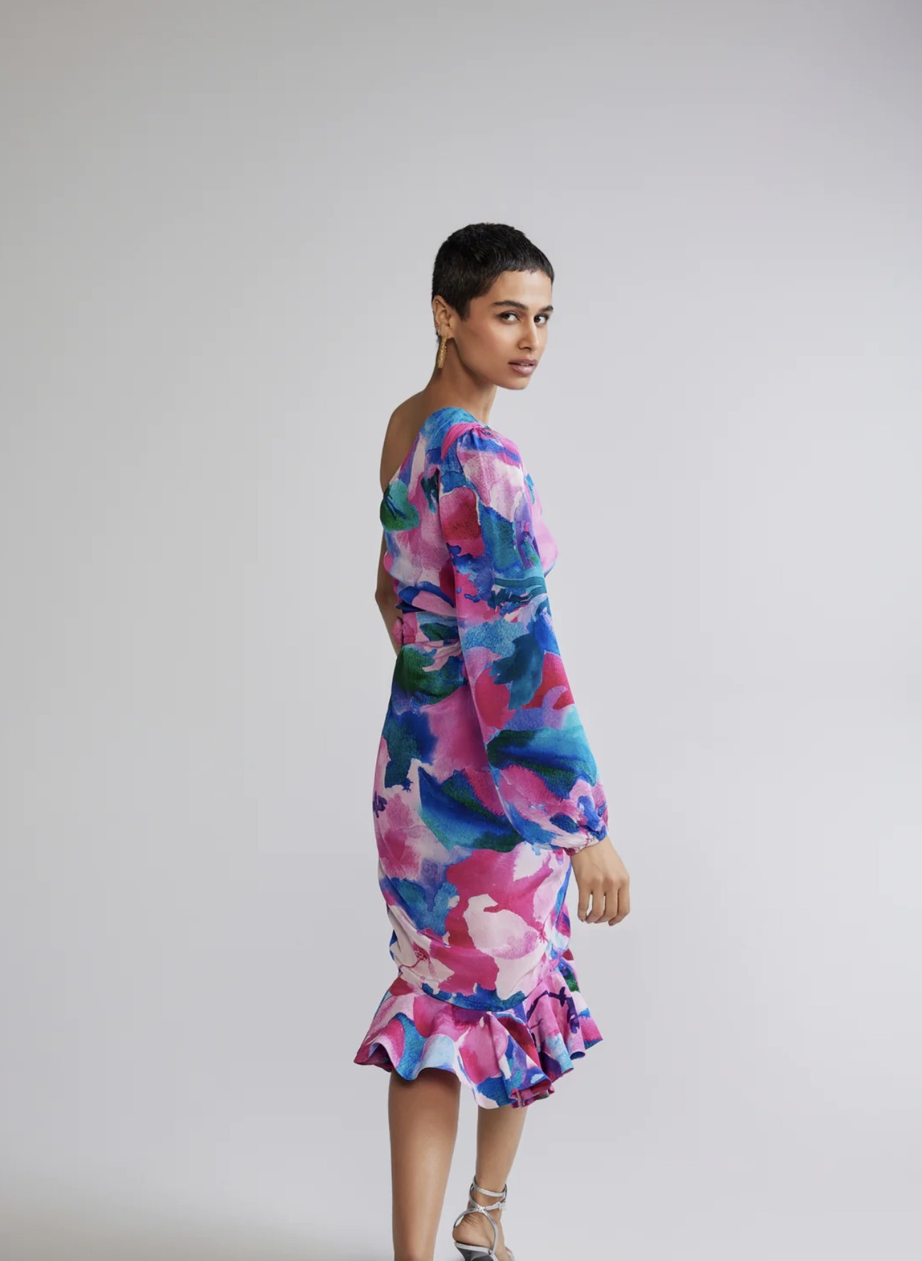 Hemant and Nandita One shoulder Kleid Vesa multicolor – Bild 4