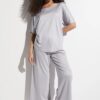 Zimmerli Pyjama Sustainable Luxury Cropped soft lilac