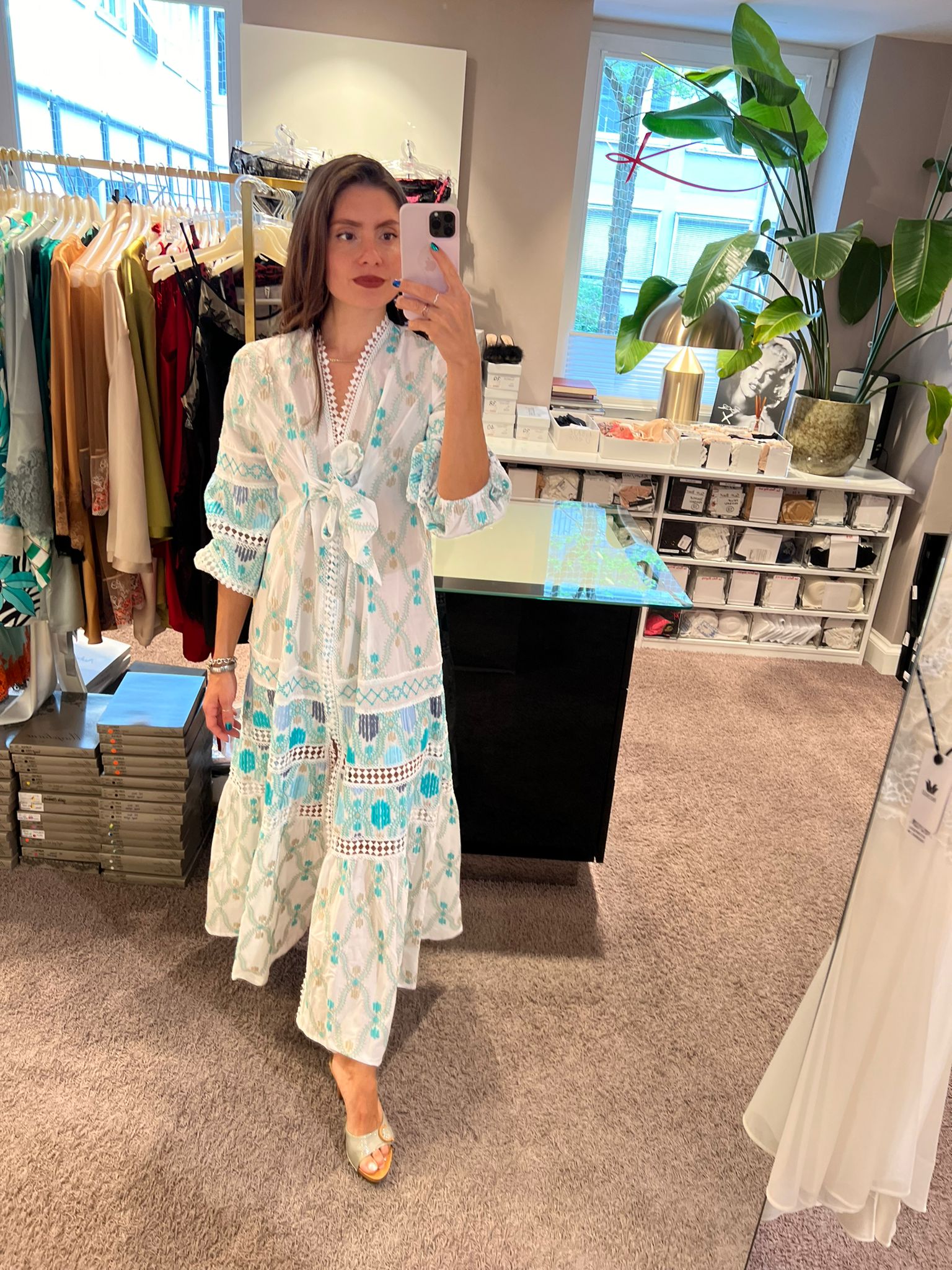 Temptation Positano Maxikleid Ego mix blue – Bild 2