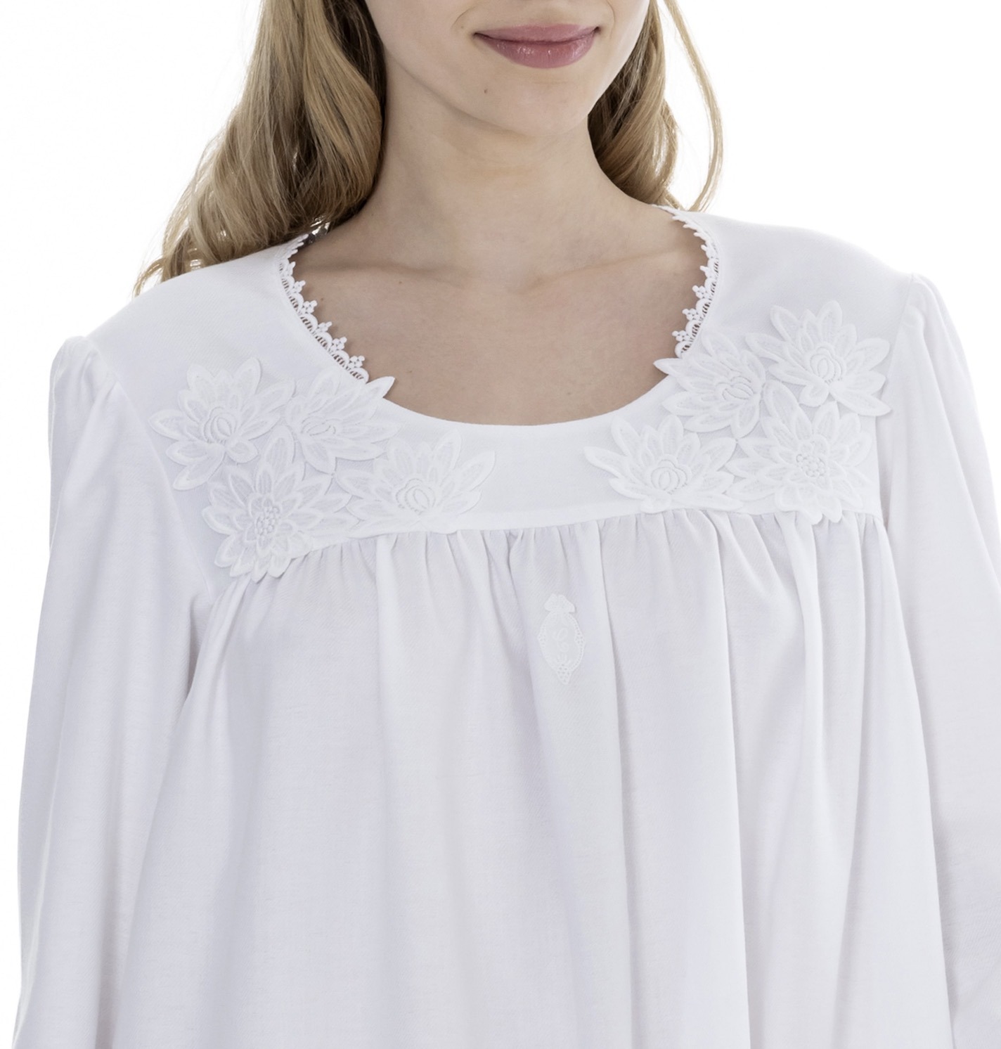 Celestine Nachthemd Marleen weiß – Bild 4