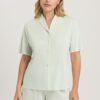 Hanro kurzes Pyjama-Set Natural Comfort green tea