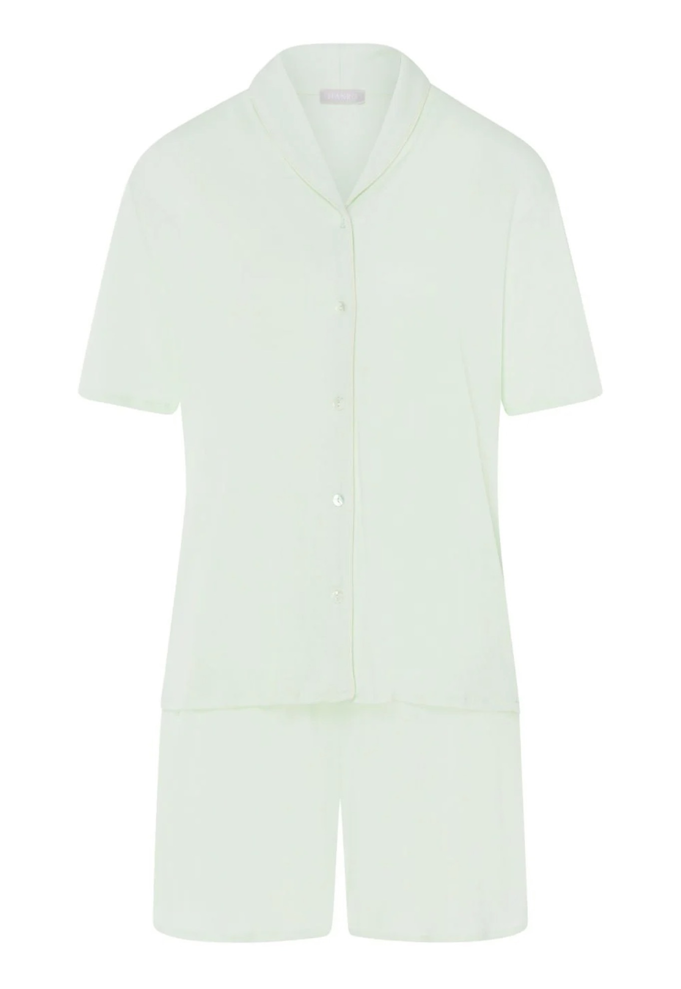 Hanro kurzes Pyjama-Set Natural Comfort green tea – Bild 4