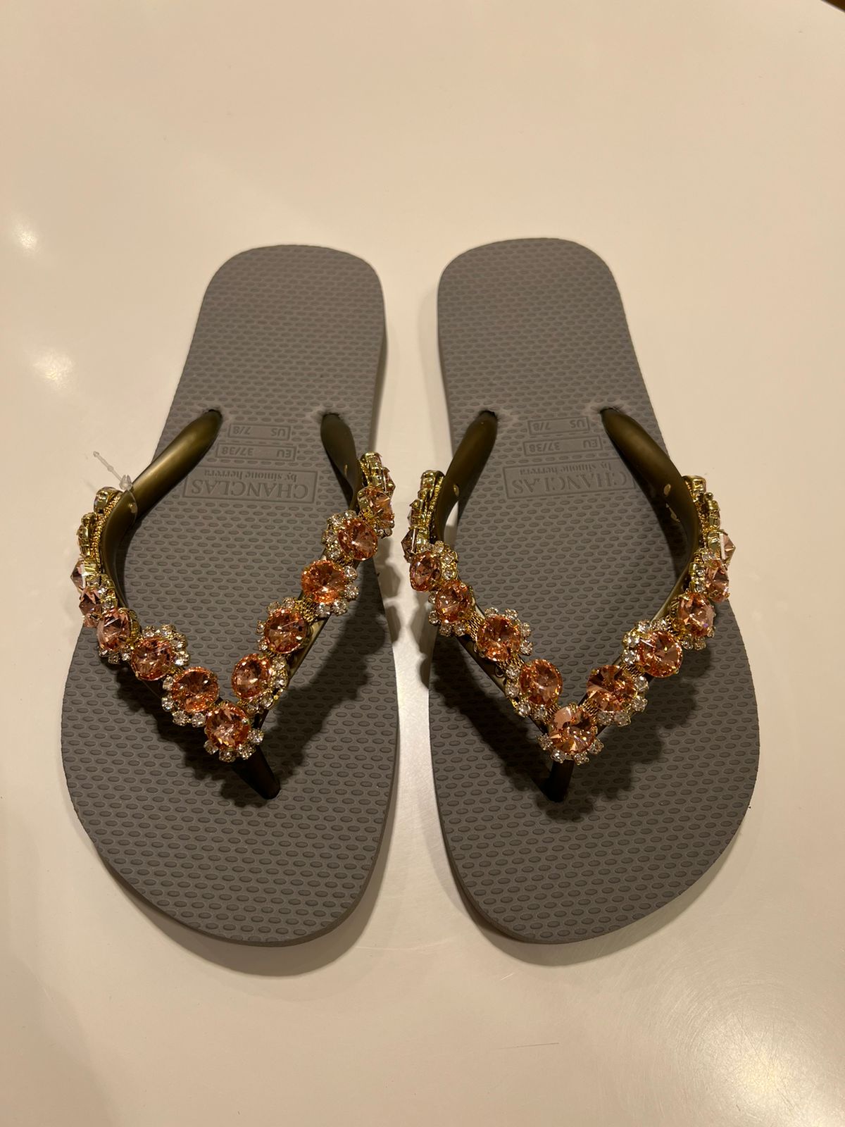Chanclas by Simone Herrera Flip Flops Allegra rose grey