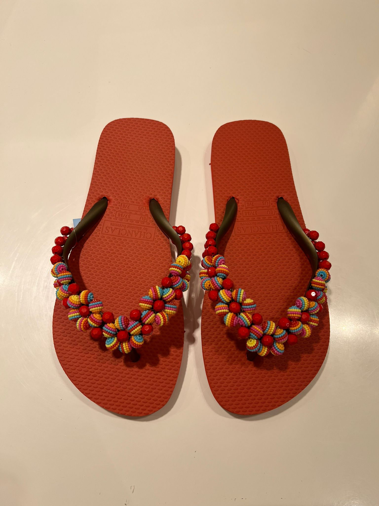 Alternative view of Chanclas by Simone Herrera Flip Flops Ximena rot
