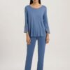 Hanro Pyjama Audrey dusty blue