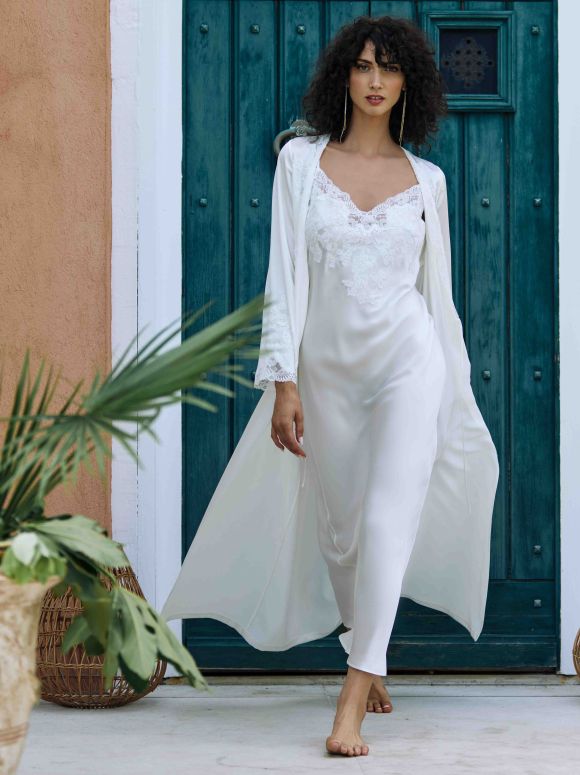 Alternative view of Marjolaine langes Negliges Teresa naturel