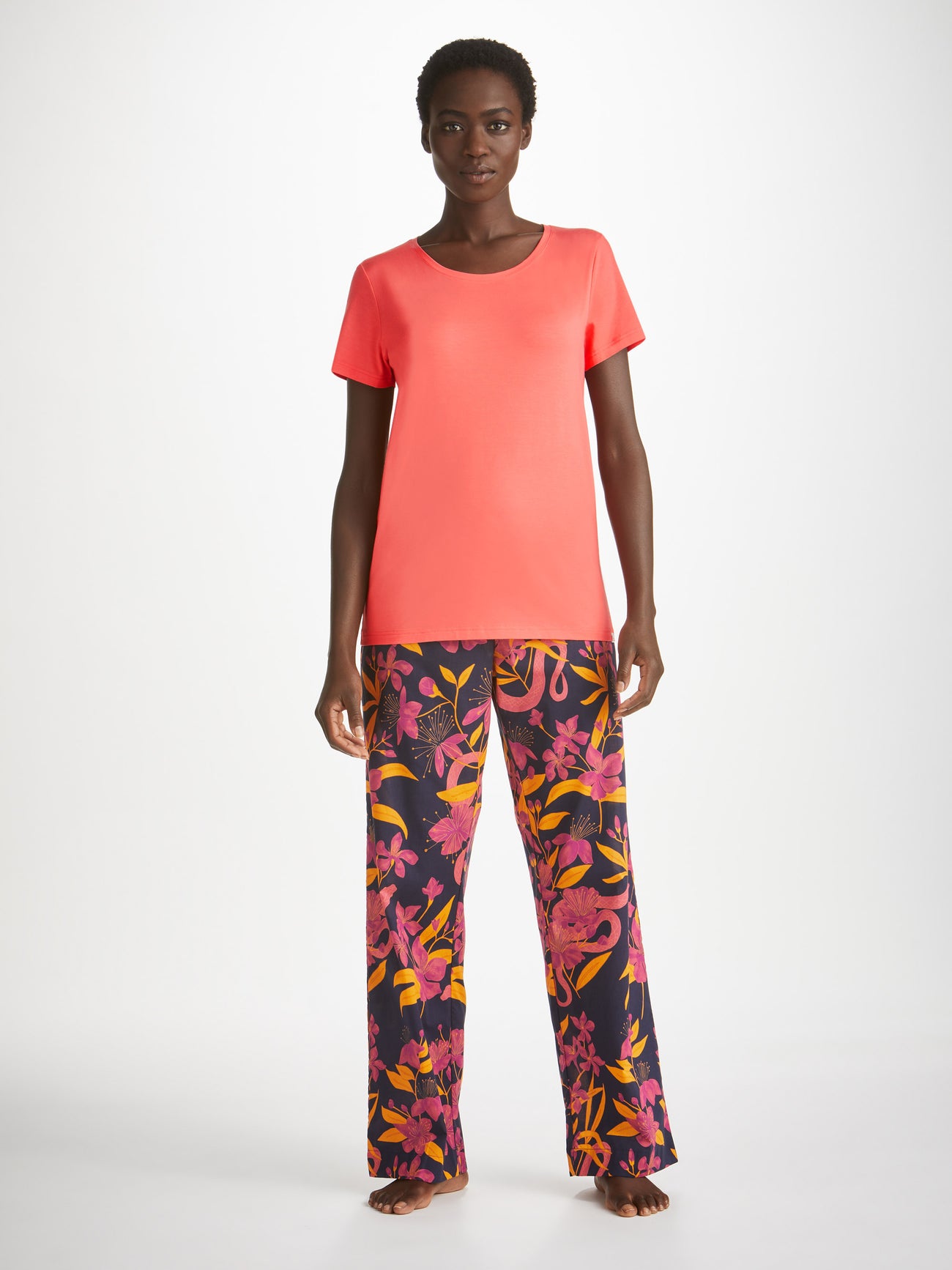 Derek Rose T-Shirt Lara coral – Bild 4