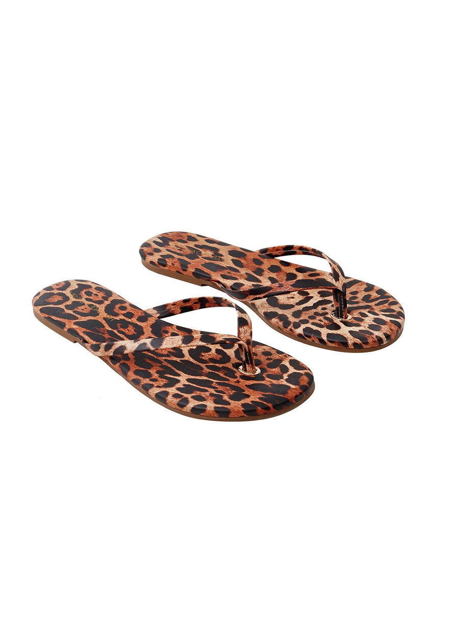 Alternative view of Melissa Odabash Flip Flops cheetah