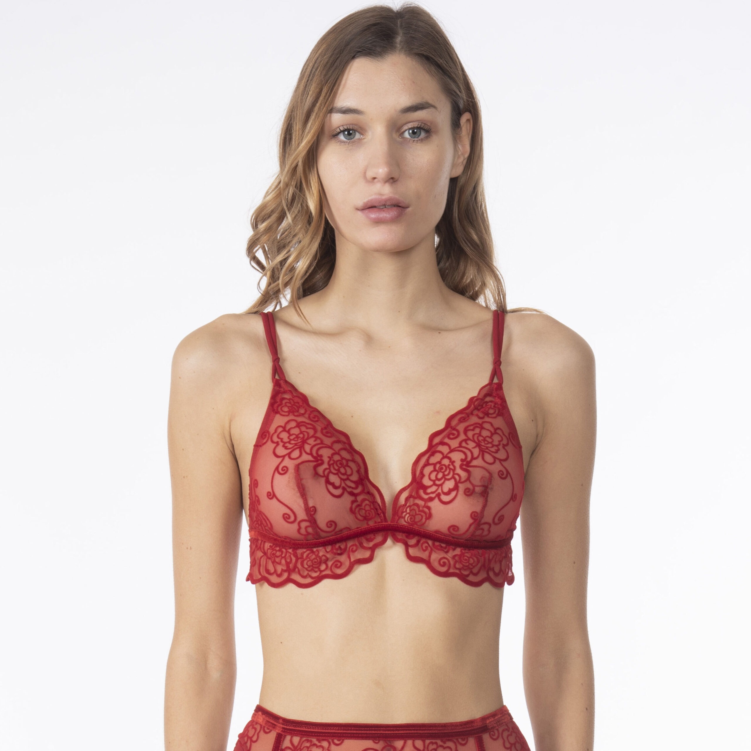 Valery Bralette Camelia rosso