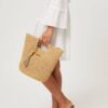 Heidi Klein Grace Bay Mini Raffia Bucket Bag natural