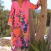 Anjuna Kaftan Lilly long pink
