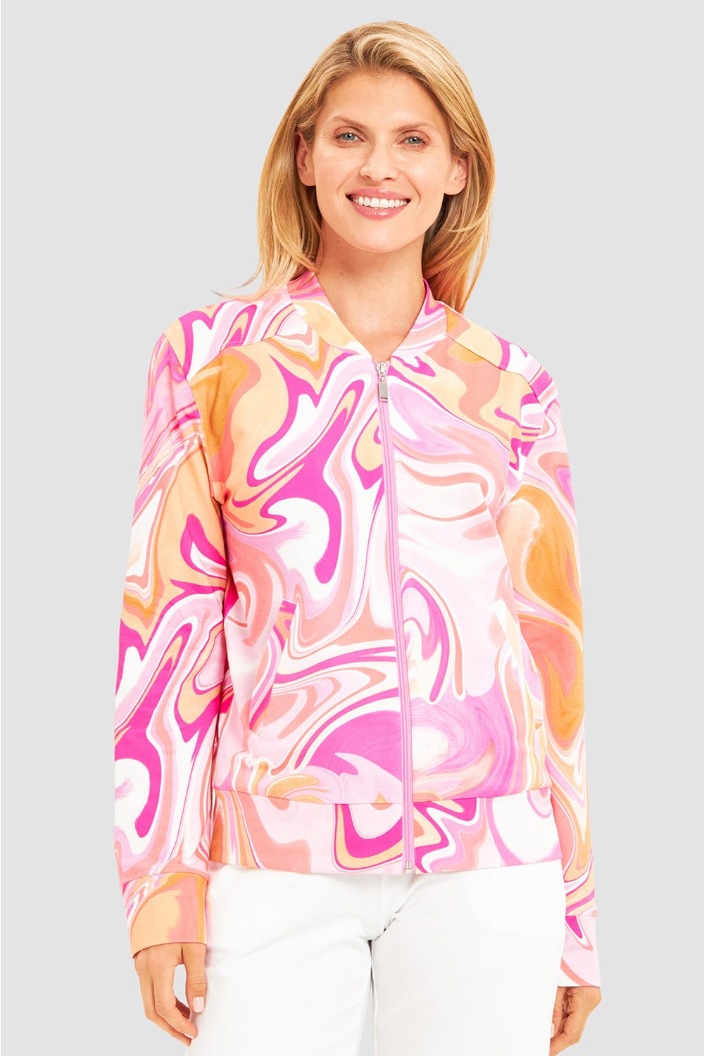 Rösch Jacke dynamic print pink-orange
